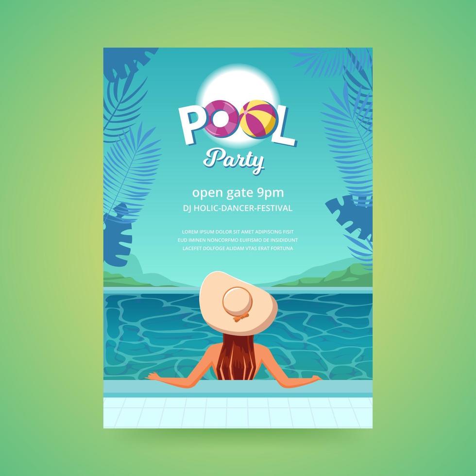 poolparty poster vector