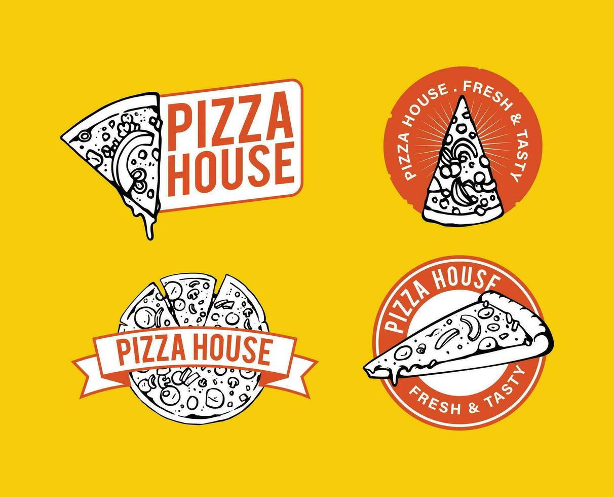pizza Italiaans voedsel logo sjabloon vector