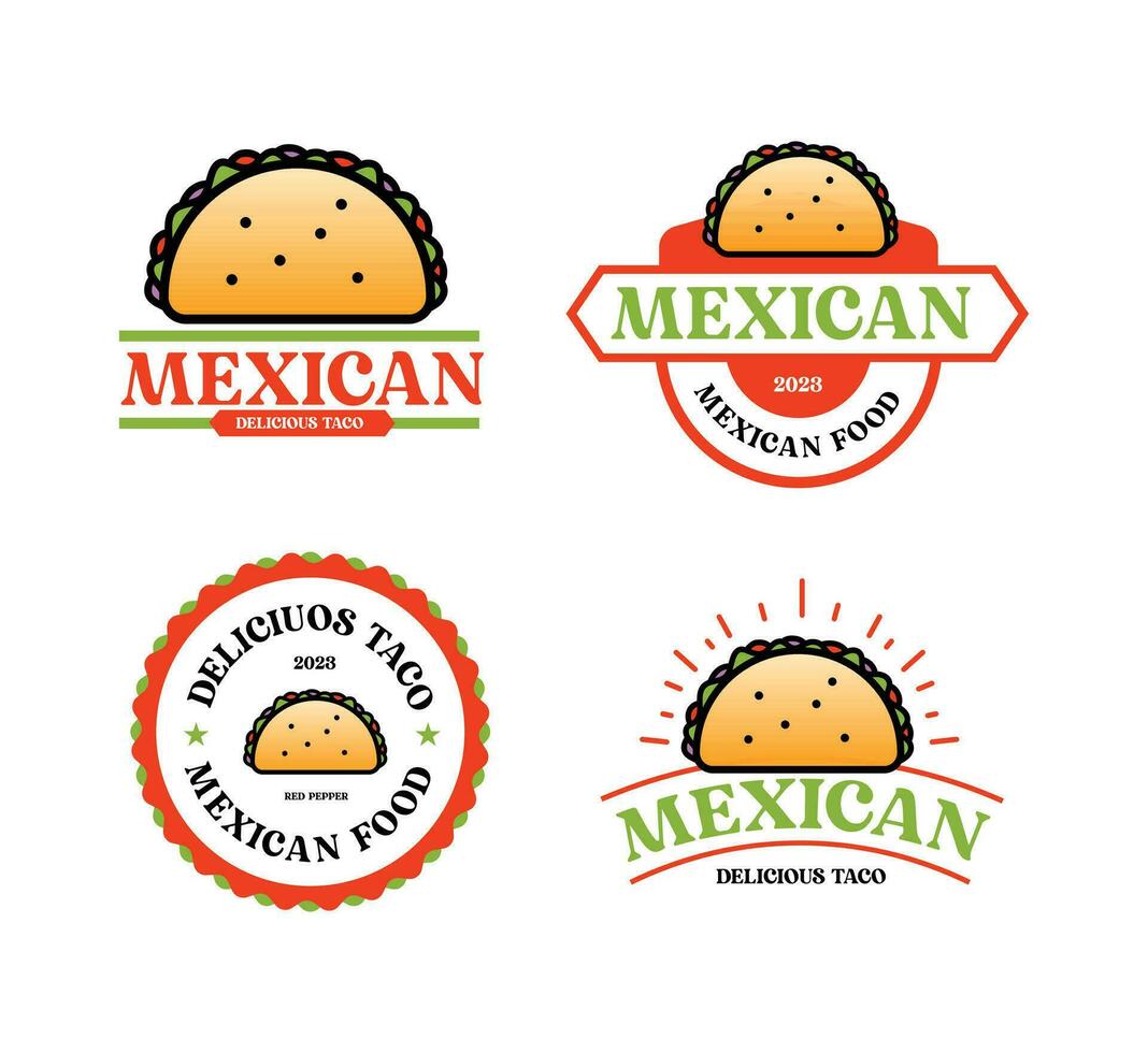 taco Mexicaans voedsel logo sjabloon vector