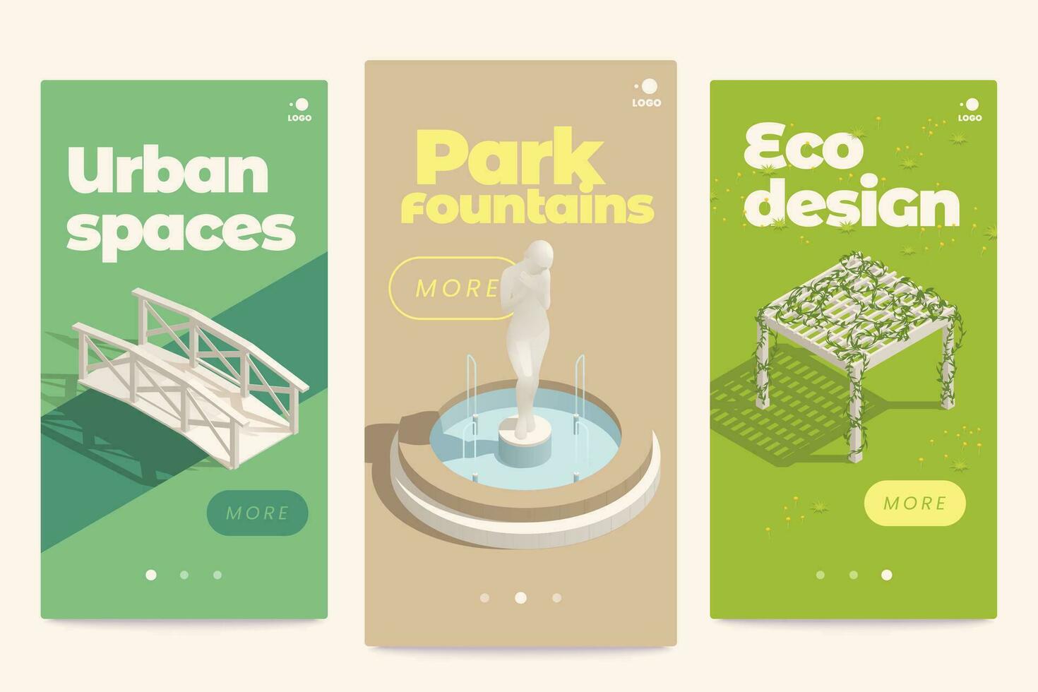 park eco ontwerp banners vector