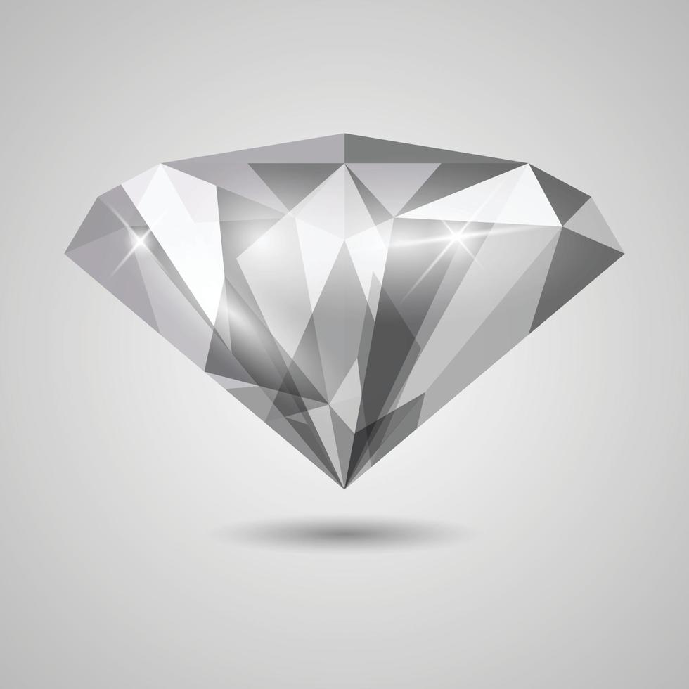 diamant op grijze achtergrond vector