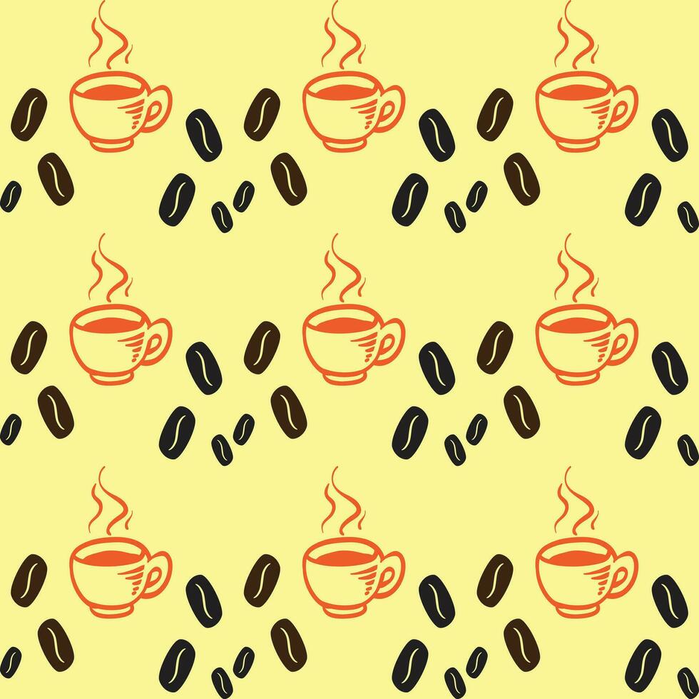 Internationale koffie dag patroon ontwerp vector