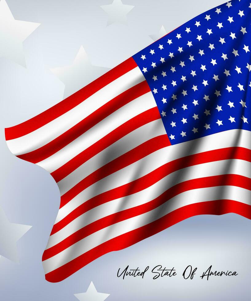 Verenigde staat van Amerika vlag vector zijde achtergrond