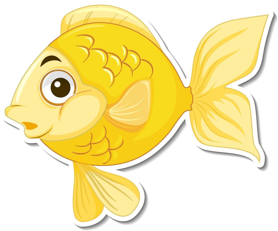 schattige vis zee dier cartoon sticker vector