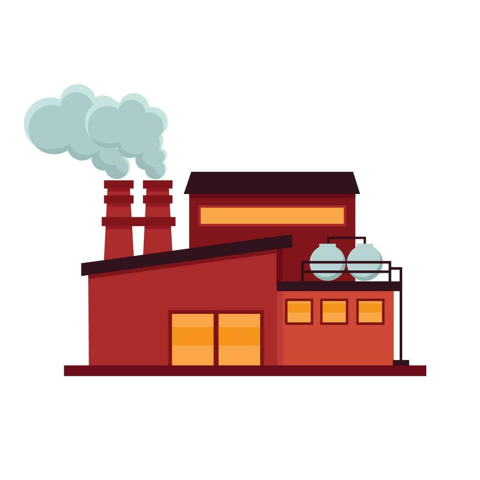 giftig rook van industrieel fabriek drijvend in de lucht. lucht verontreiniging probleem vector illustratie.
