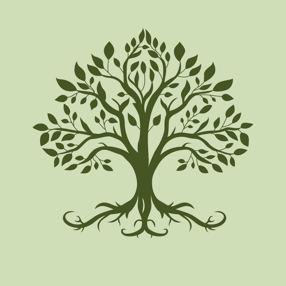 leven boom embleem vector - symboliseert groei, vernieuwing, en natuurlijk schoonheid in artistiek het formulier