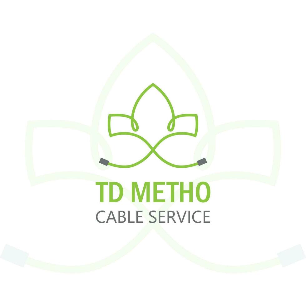 logo td methode kabel onderhoud sjabloon vector