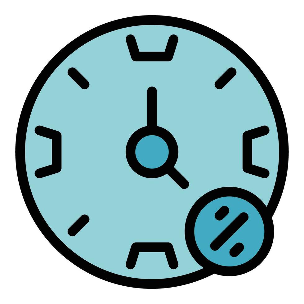 cashback onderhoud tijd icoon vector vlak