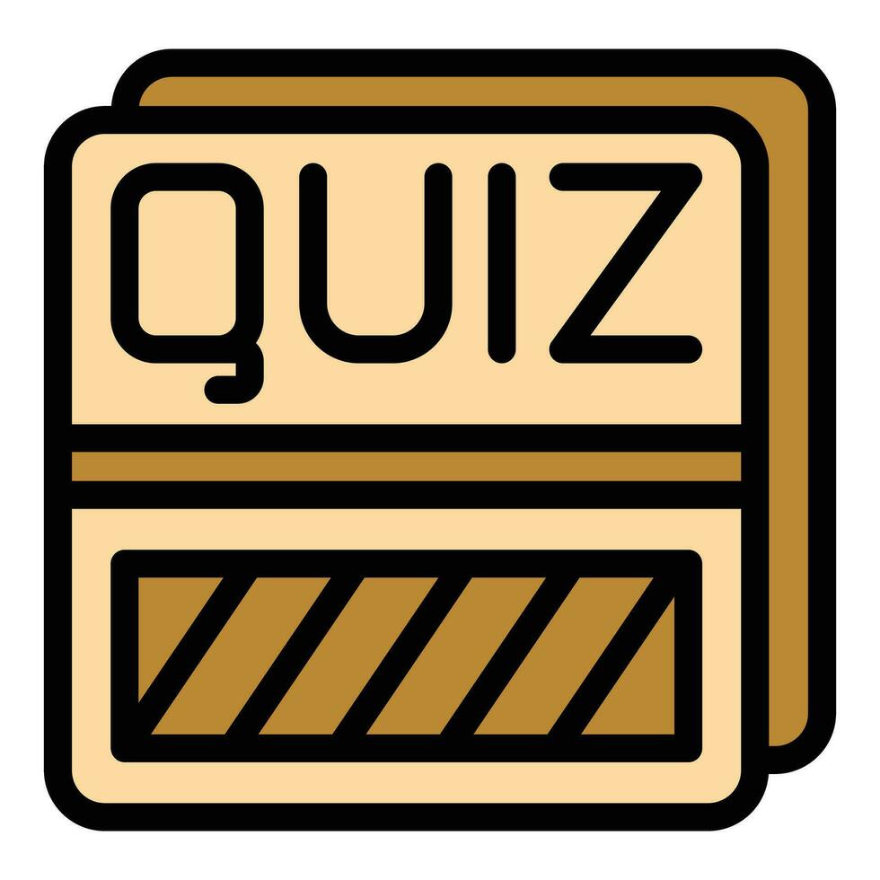 quiz test icoon vector vlak