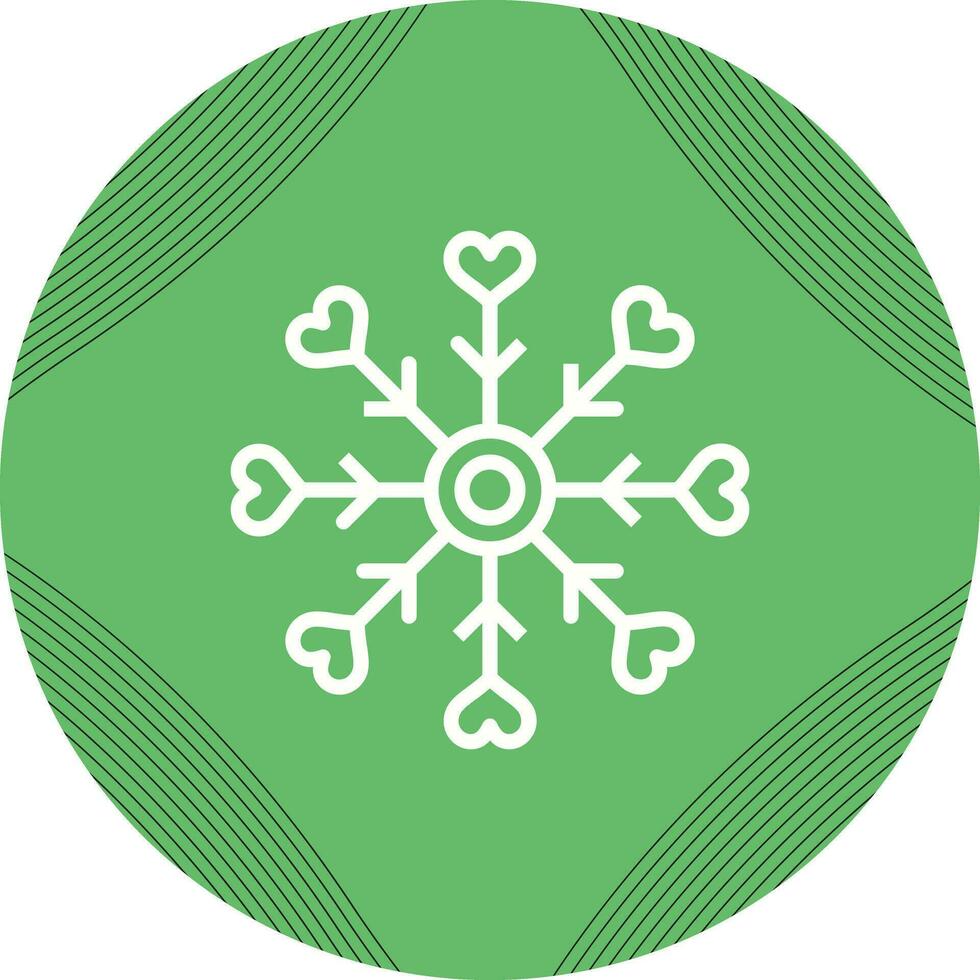 liefde sneeuwvlok vector icoon