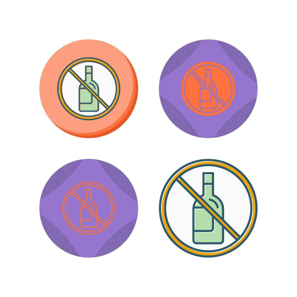 Nee alcohol vector icoon