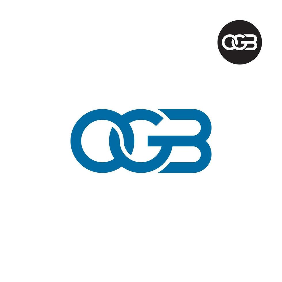 brief ogb monogram logo ontwerp vector