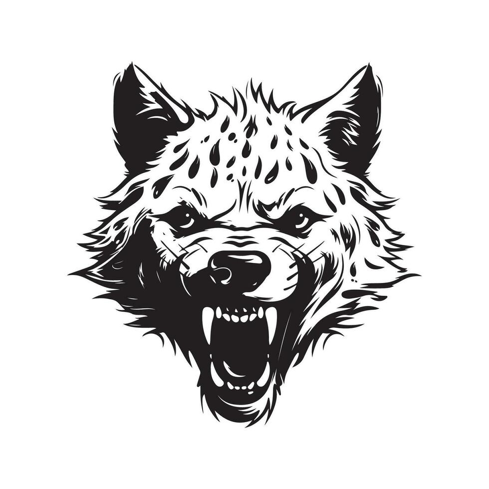 boos hyena, wijnoogst hand- getrokken illustratie vector