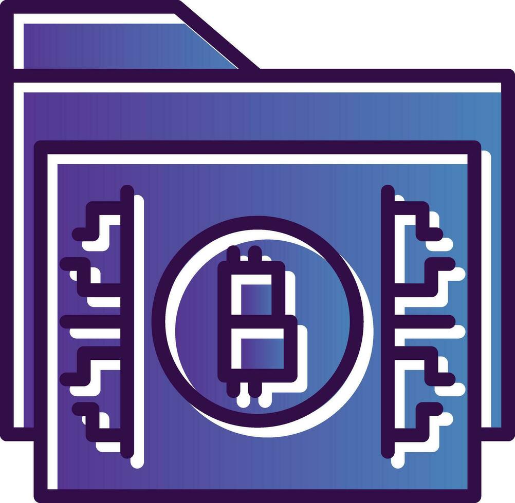 bitcoin opslagruimte vector icoon ontwerp