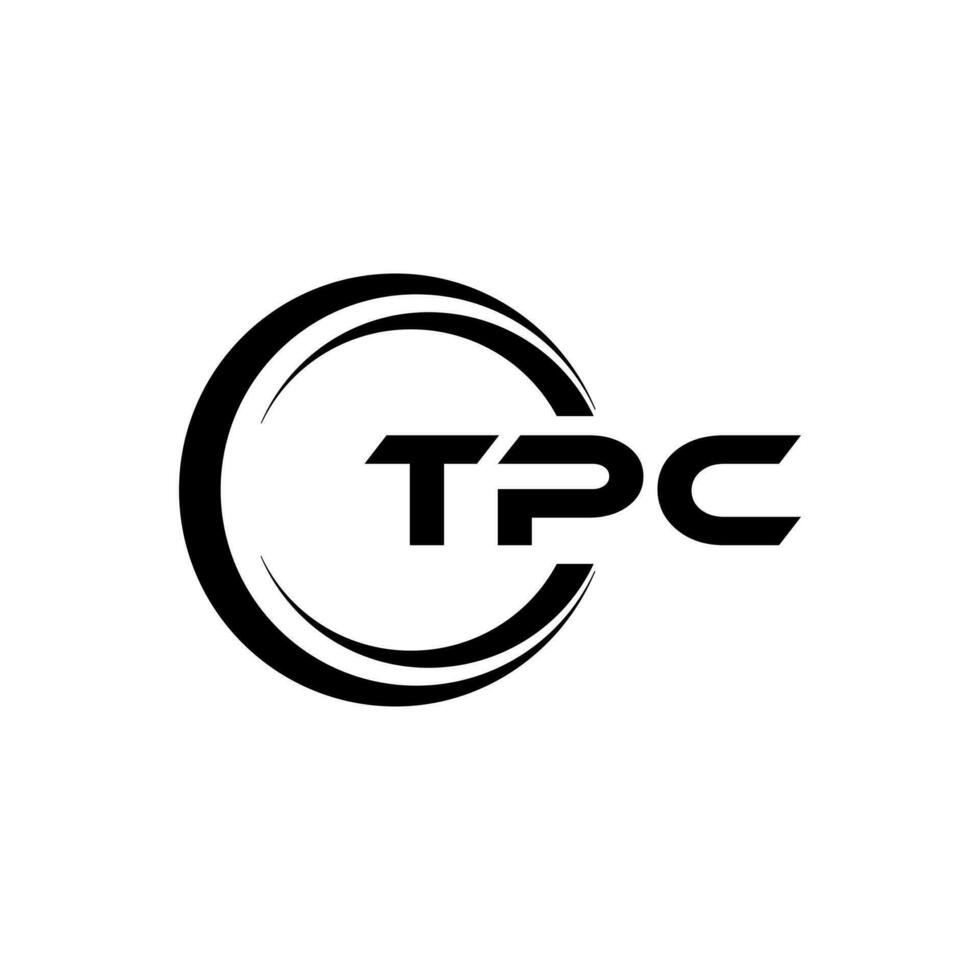 tpc brief logo ontwerp, inspiratie voor een uniek identiteit. modern elegantie en creatief ontwerp. watermerk uw succes met de opvallend deze logo. vector