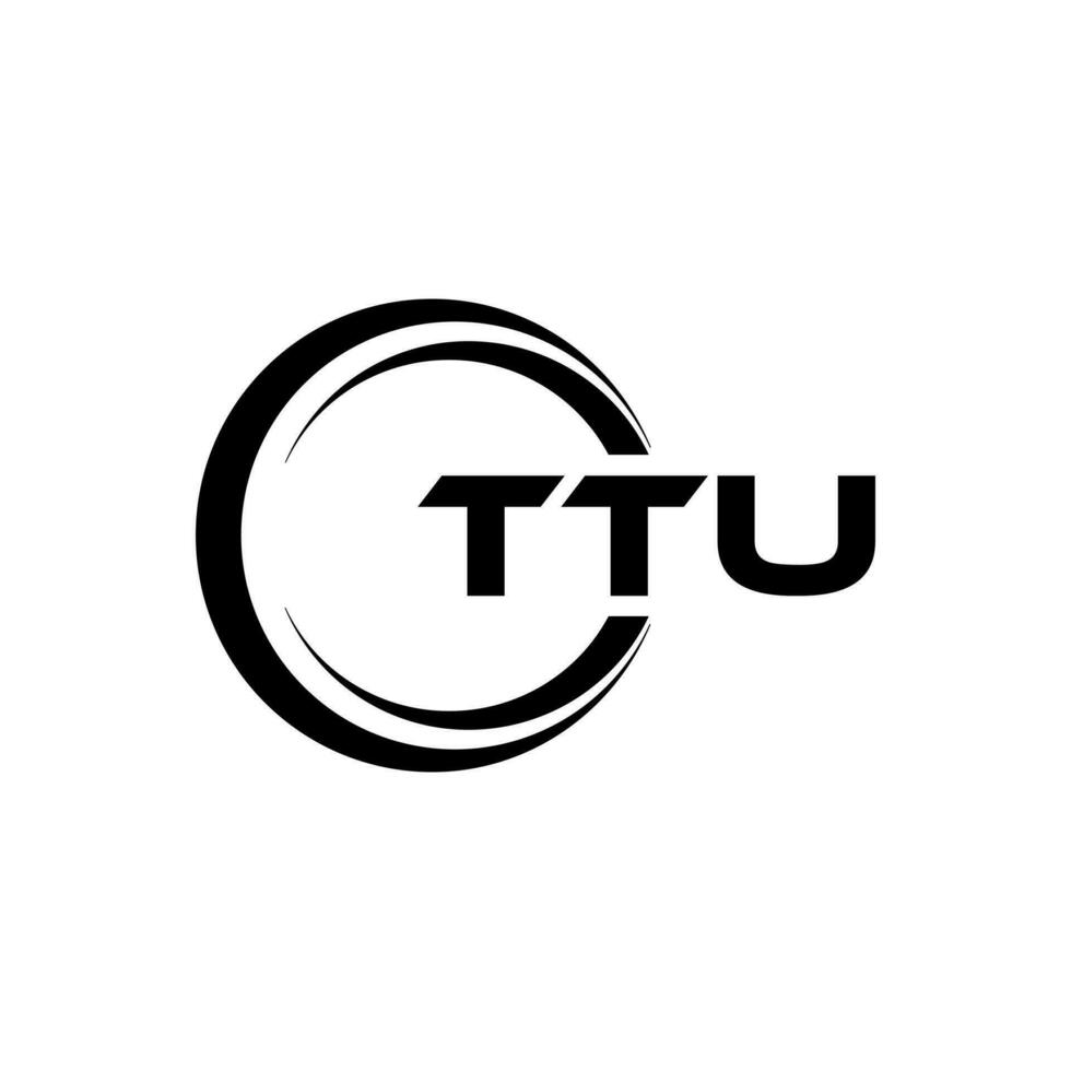 ttu brief logo ontwerp, inspiratie voor een uniek identiteit. modern elegantie en creatief ontwerp. watermerk uw succes met de opvallend deze logo. vector