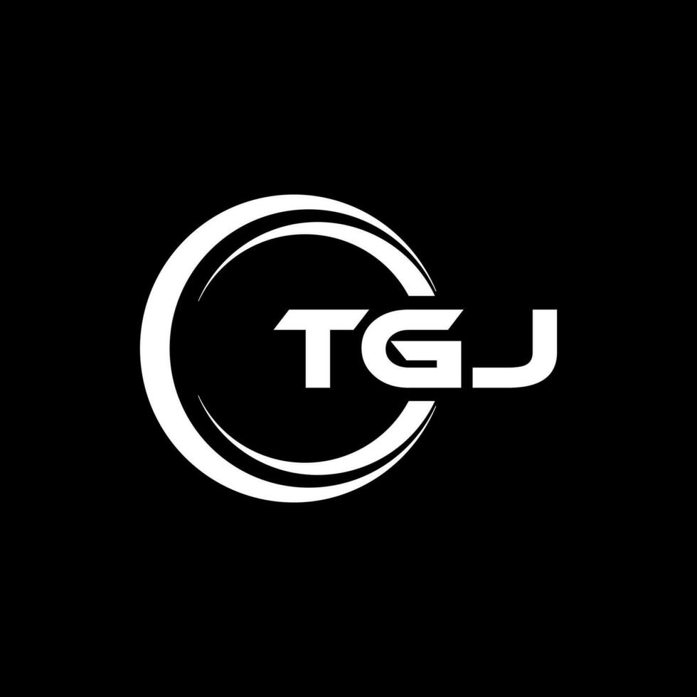 tgj brief logo ontwerp, inspiratie voor een uniek identiteit. modern elegantie en creatief ontwerp. watermerk uw succes met de opvallend deze logo. vector