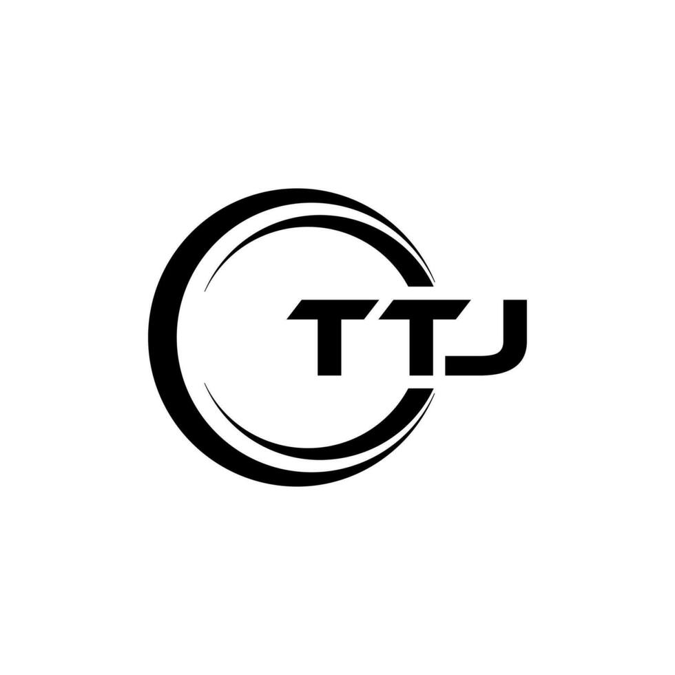 ttj brief logo ontwerp, inspiratie voor een uniek identiteit. modern elegantie en creatief ontwerp. watermerk uw succes met de opvallend deze logo. vector