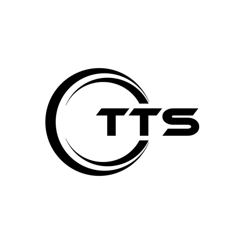 tts brief logo ontwerp, inspiratie voor een uniek identiteit. modern elegantie en creatief ontwerp. watermerk uw succes met de opvallend deze logo. vector