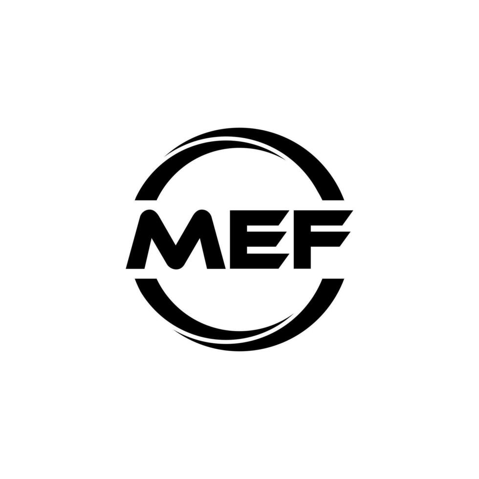 mef brief logo ontwerp, inspiratie voor een uniek identiteit. modern elegantie en creatief ontwerp. watermerk uw succes met de opvallend deze logo. vector