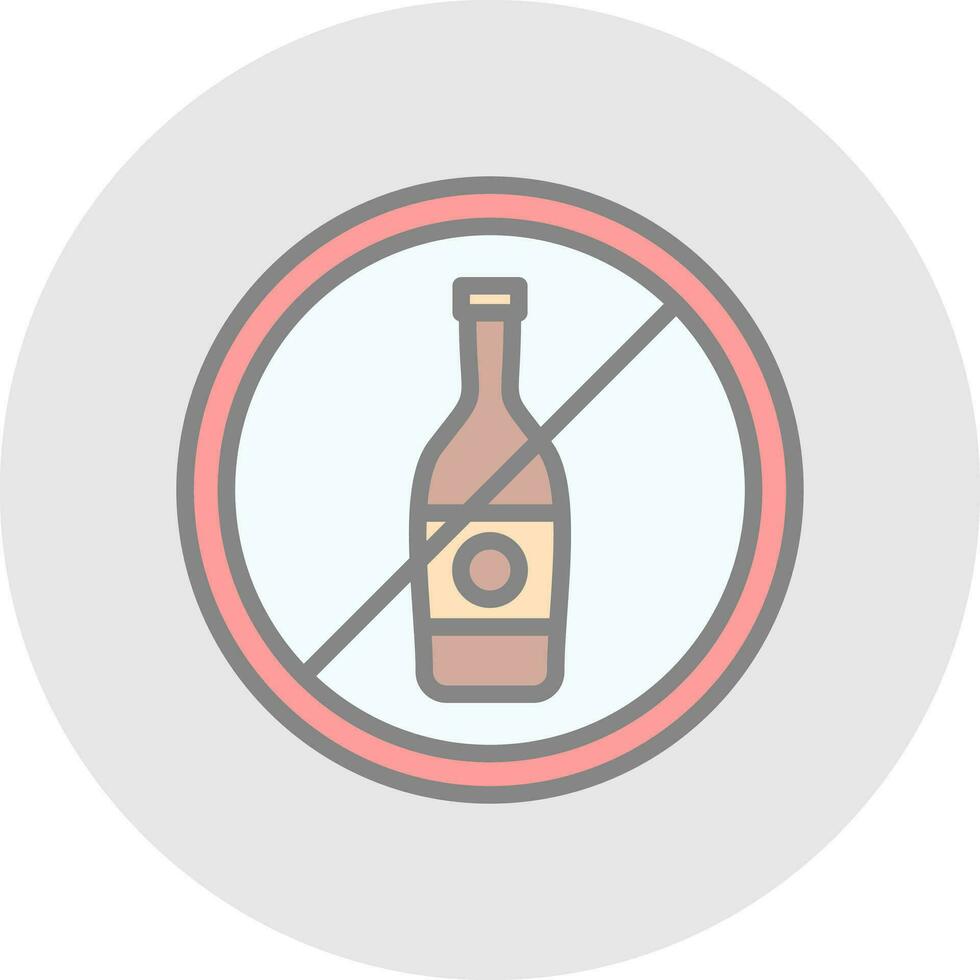 Nee alcohol vector icoon ontwerp