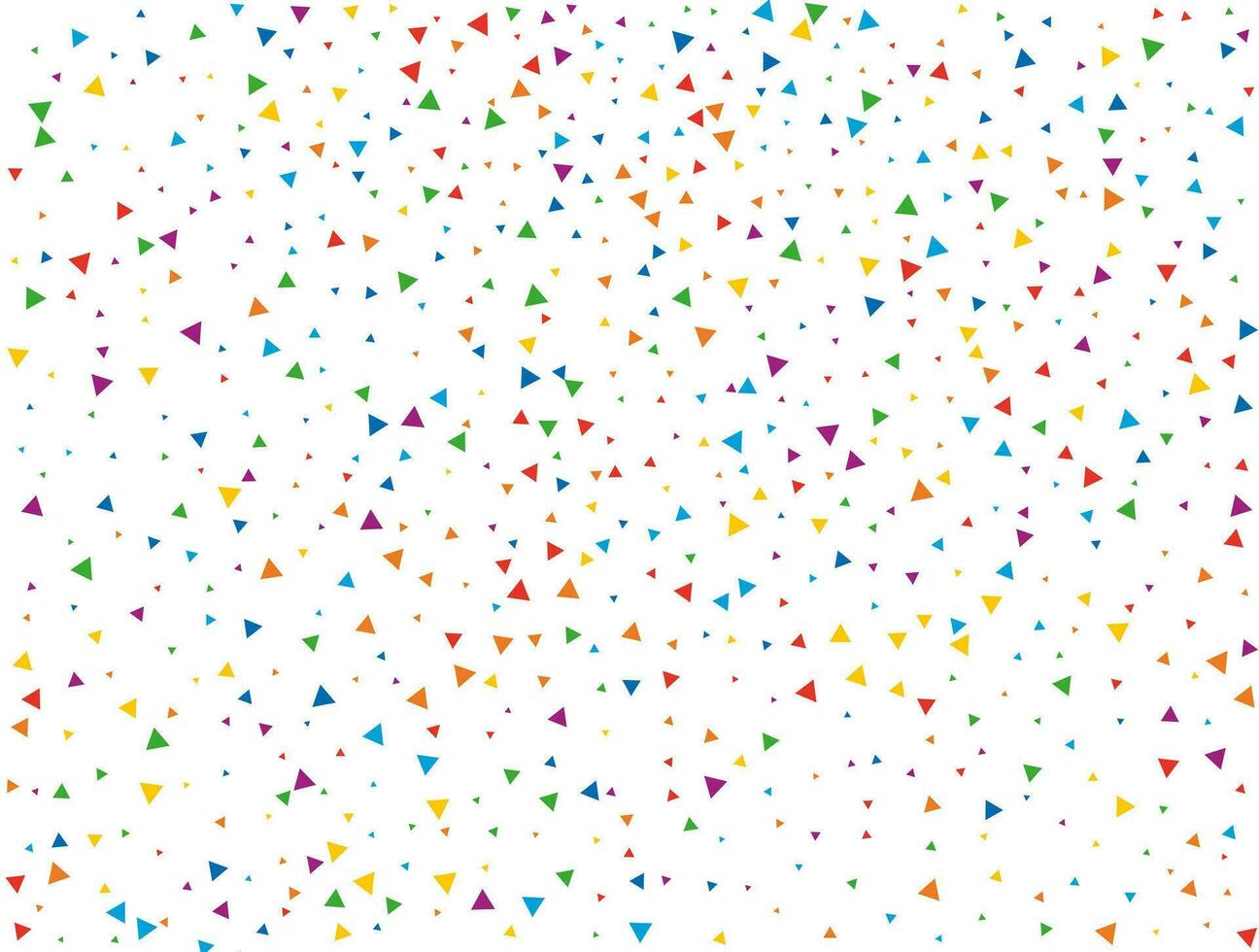 verjaardag driehoekig confetti. licht regenboog schitteren confetti achtergrond. gekleurde feestelijk textuur. vector