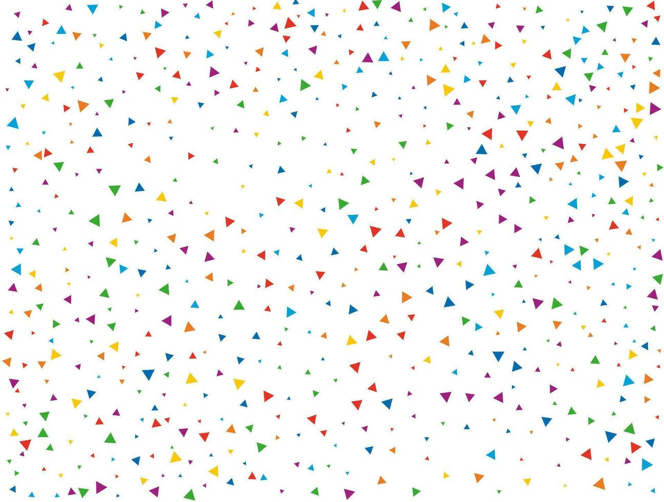 verjaardag driehoekig confetti. licht regenboog schitteren confetti achtergrond. gekleurde feestelijk textuur. vector