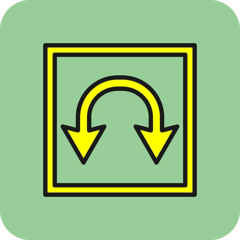 dubbele kromme vector icoon ontwerp