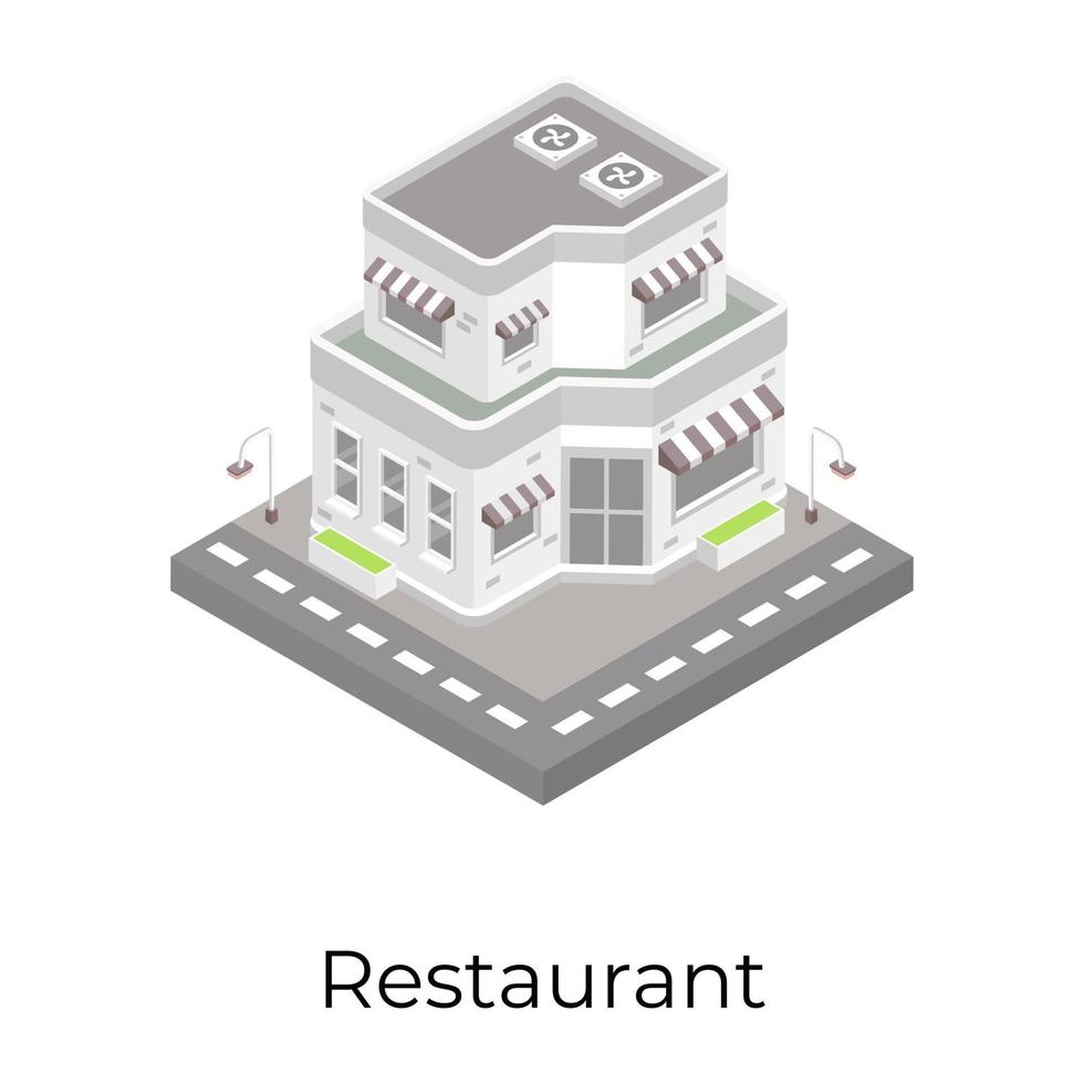 restaurant- en pleinarchitectuur vector