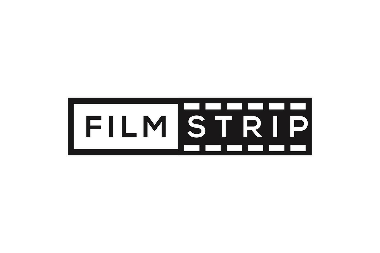 modieus en minimaal film strip vector logo ontwerp