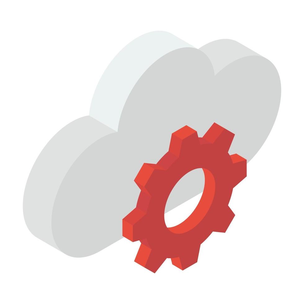 concepten voor cloudconfiguratie vector