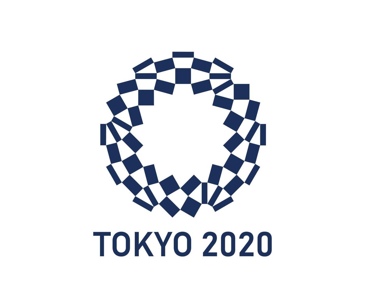 officieel logo tokyo 2020 japan olympische spelen abstract vector illustratie symbool teken pictogram