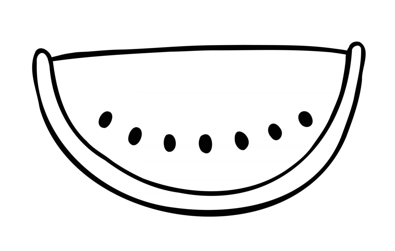 cartoon vectorillustratie van een plakje watermeloen vector