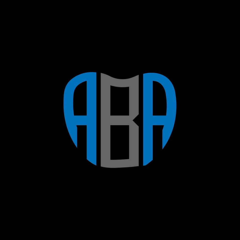 ABA brief logo creatief ontwerp. ABA uniek ontwerp. vector