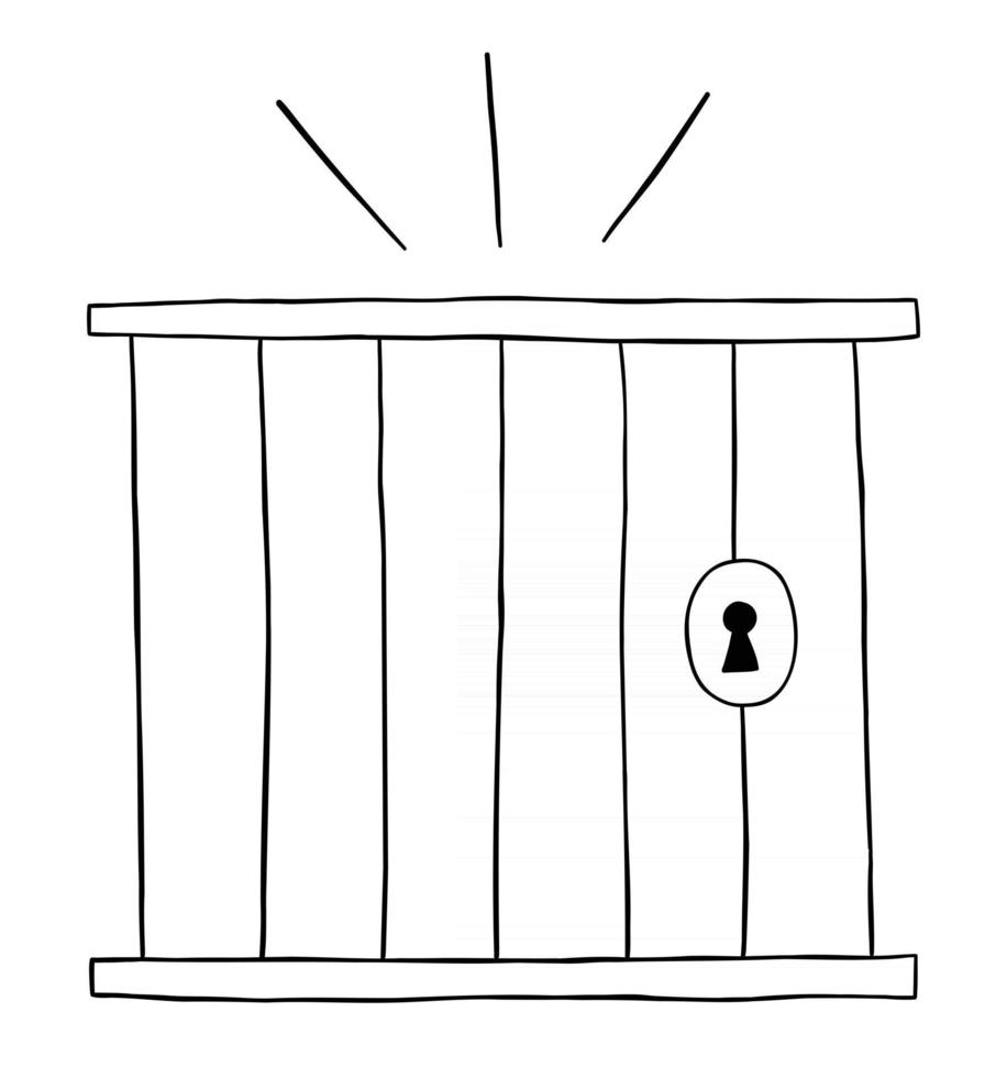 cartoon vectorillustratie van gevangenis vector