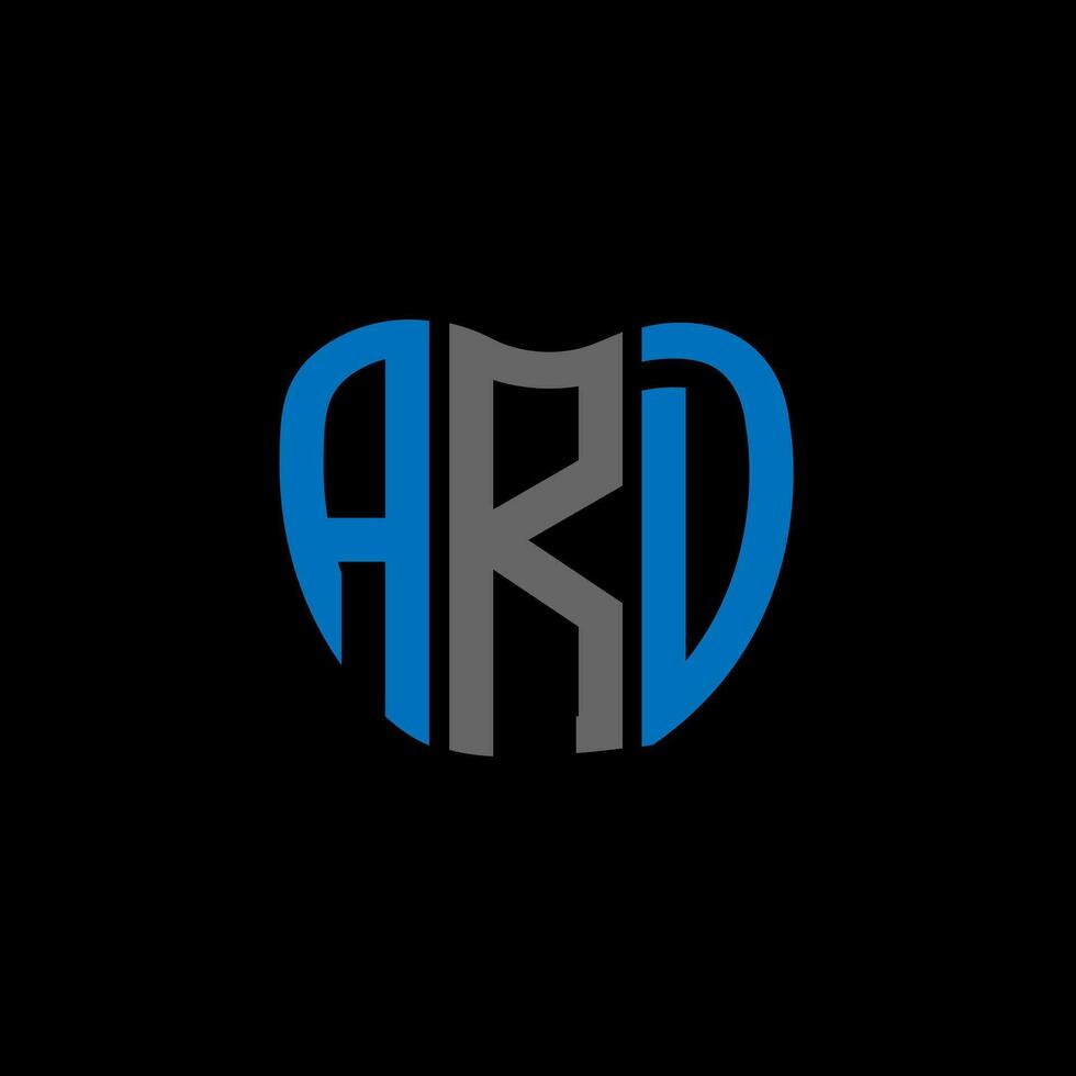 ard brief logo creatief ontwerp. ard uniek ontwerp. vector