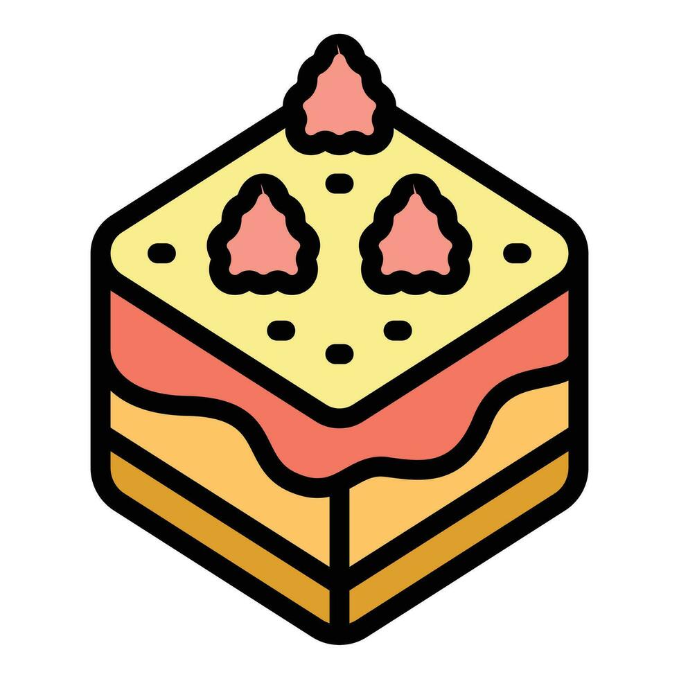 gebakje voedsel icoon vector vlak