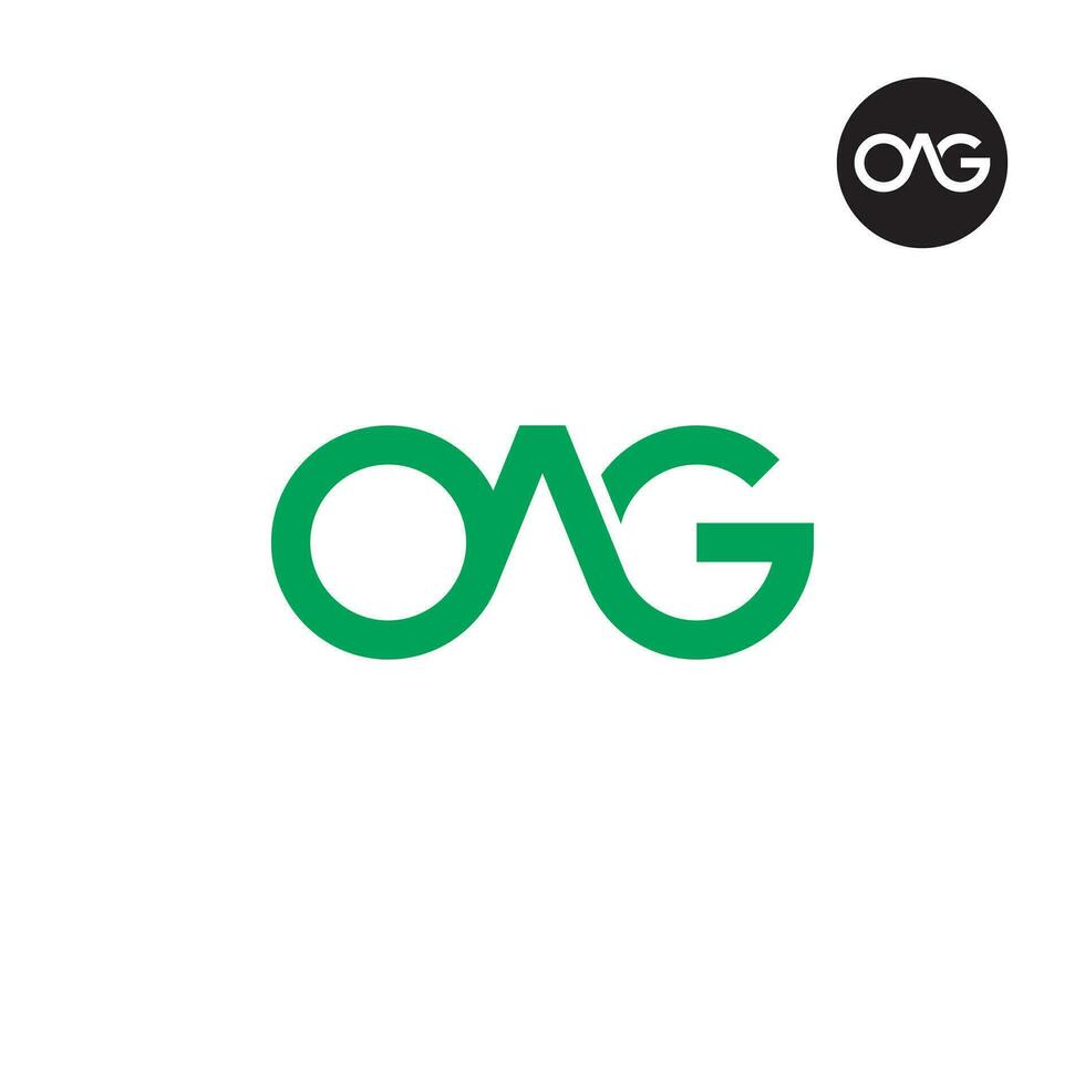 brief oag monogram logo ontwerp vector