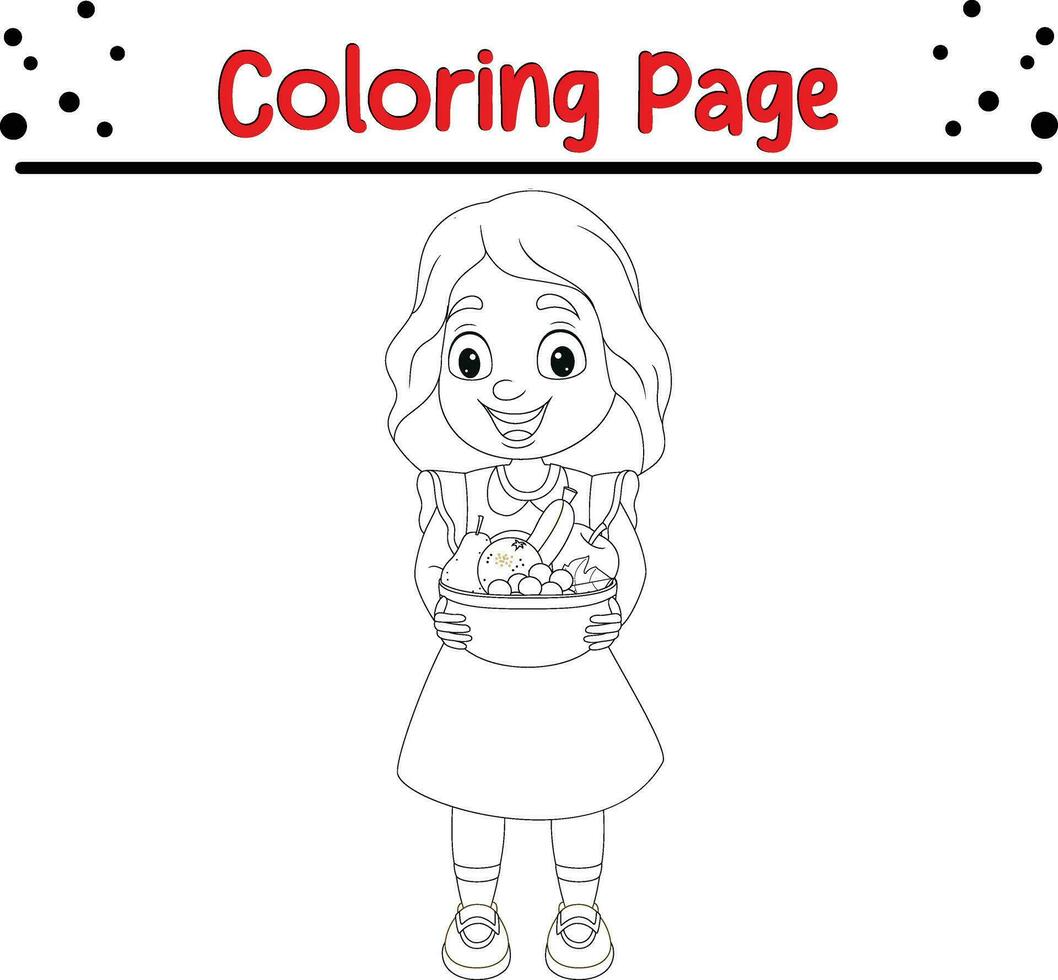 schattig tekenfilm kleur bladzijde illustratie vector. voor kinderen kleur boek. vector