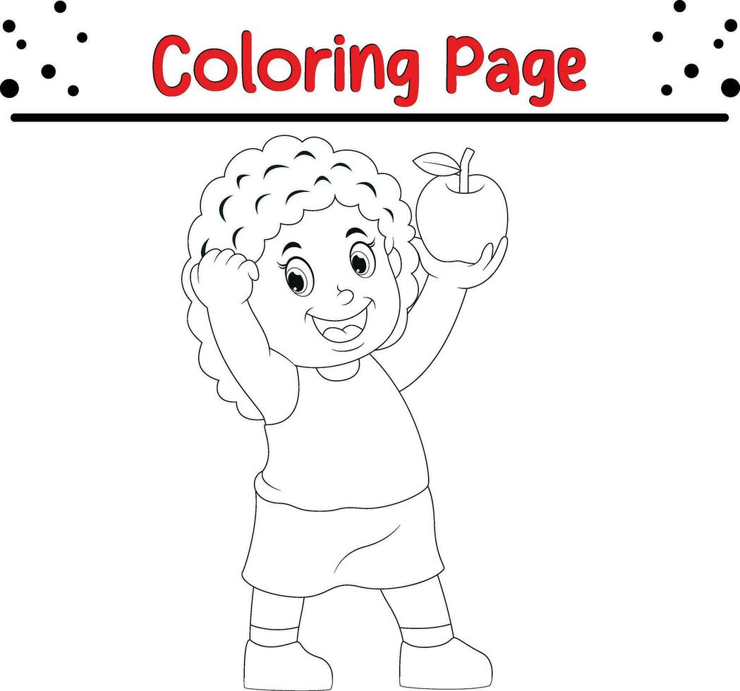 schattig tekenfilm kleur bladzijde illustratie vector. voor kinderen kleur boek. vector