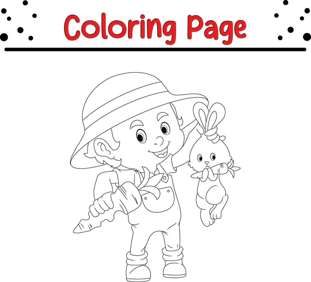 schattig tekenfilm kleur bladzijde illustratie vector. voor kinderen kleur boek. vector