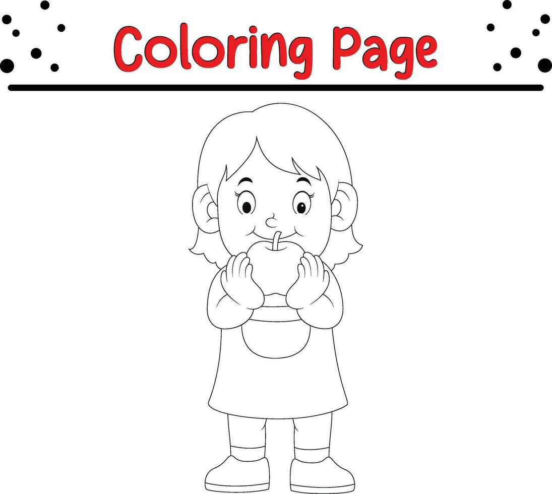 schattig tekenfilm kleur bladzijde illustratie vector. voor kinderen kleur boek. vector