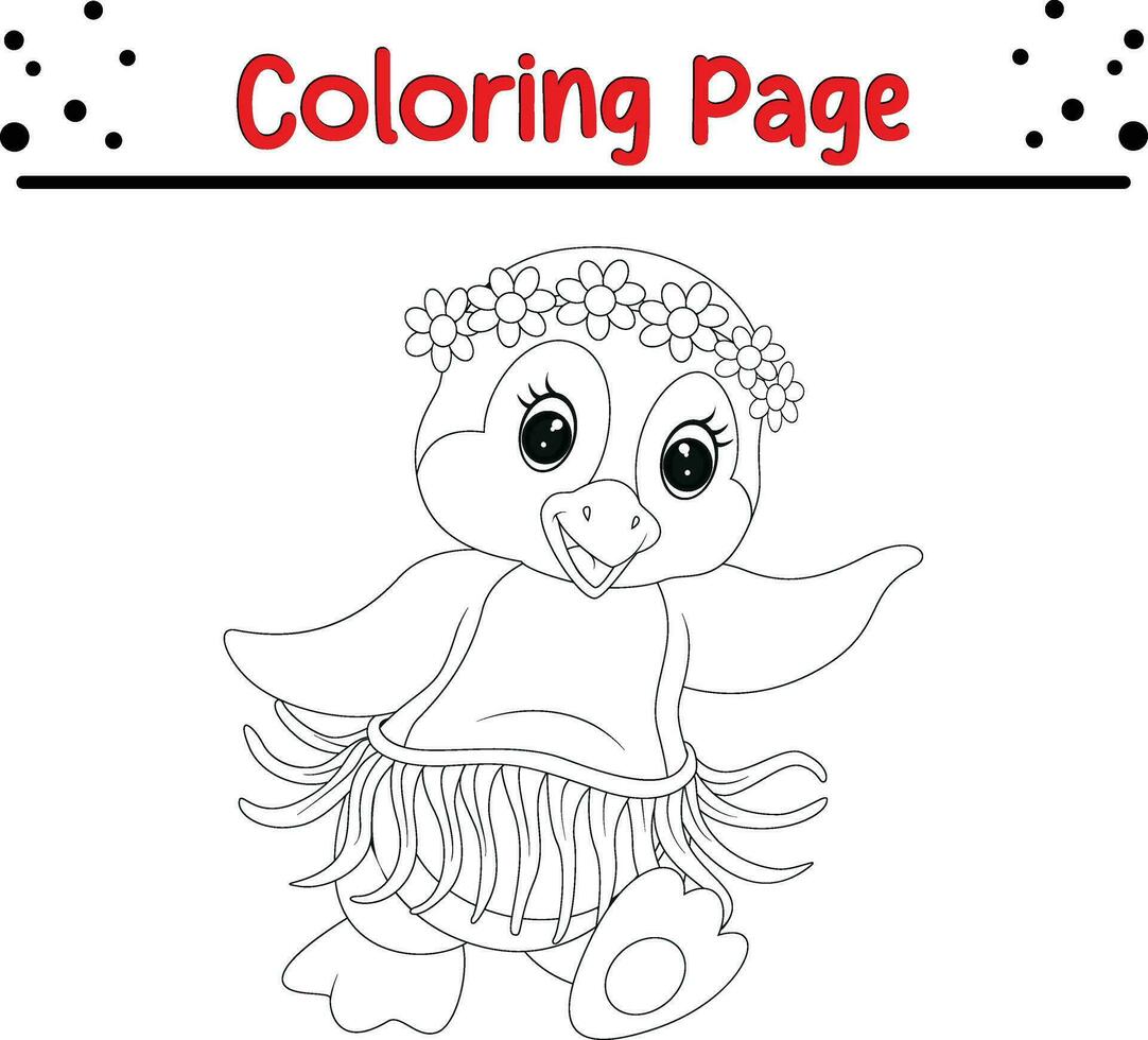 schattig tekenfilm kleur bladzijde illustratie vector. voor kinderen kleur boek. vector