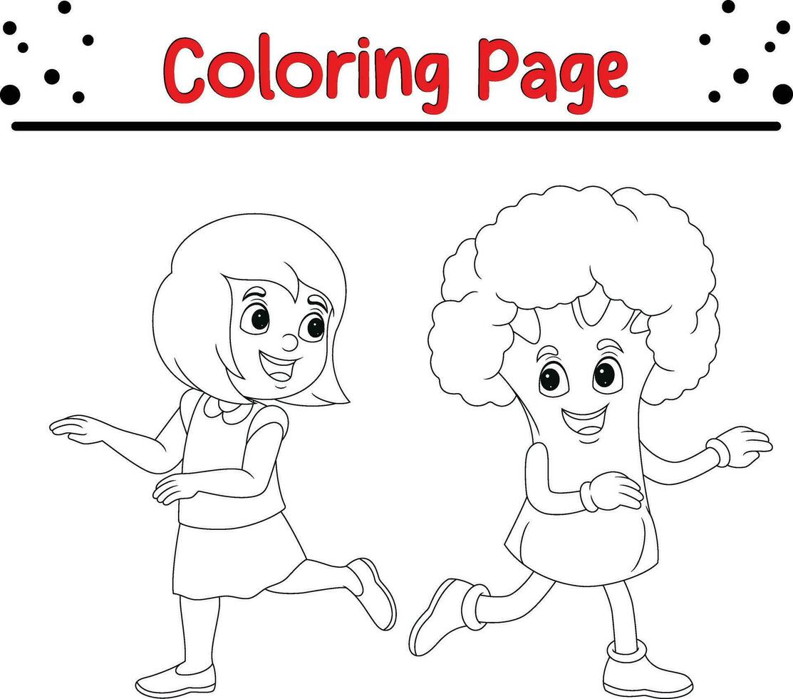 schattig tekenfilm kleur bladzijde illustratie vector. voor kinderen kleur boek. vector