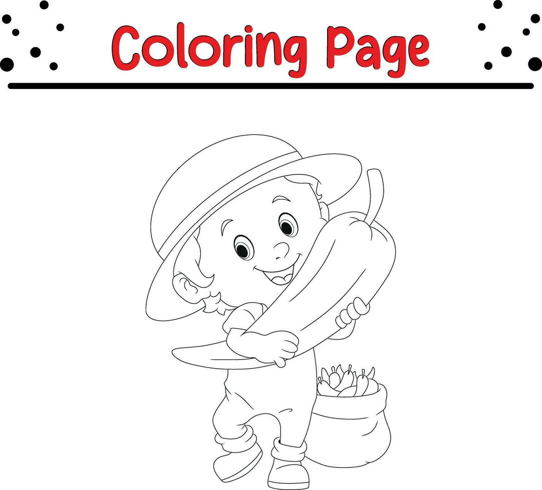 schattig tekenfilm kleur bladzijde illustratie vector. voor kinderen kleur boek. vector