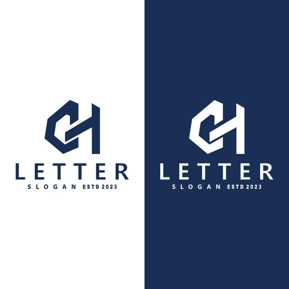 minimaal eerste gh brief logo, modern en luxe icoon vector sjabloon element