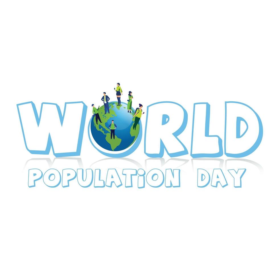 logo-ontwerp van de dag van de wereldbevolking vector