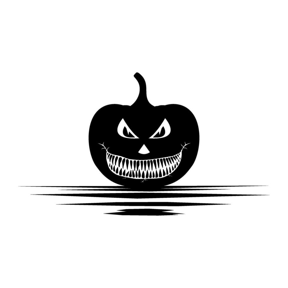 bloederig eng pompoen, kan gebruik voor teken, icoon, symbool en halloween thema poster, kunst illustratie voor film met genre verschrikking of mysterie. vector illustratie