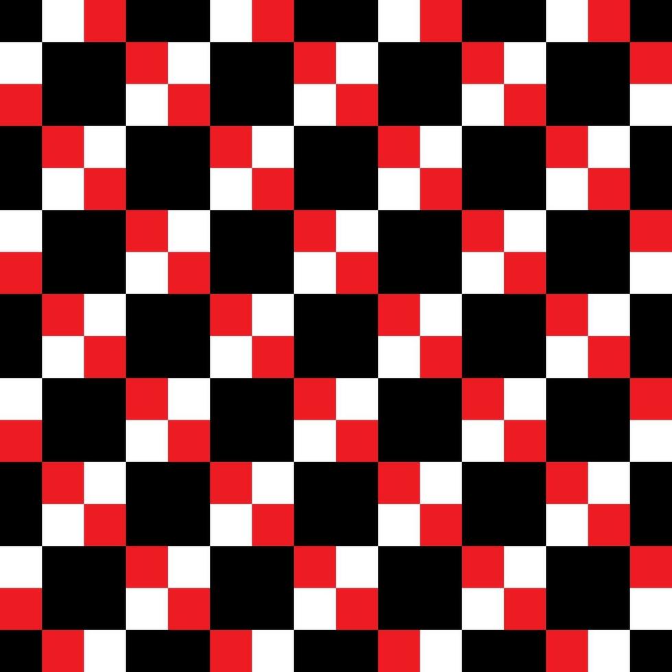 zwart, rood en wit hypnotische naadloze achtergrondpatroon. vector