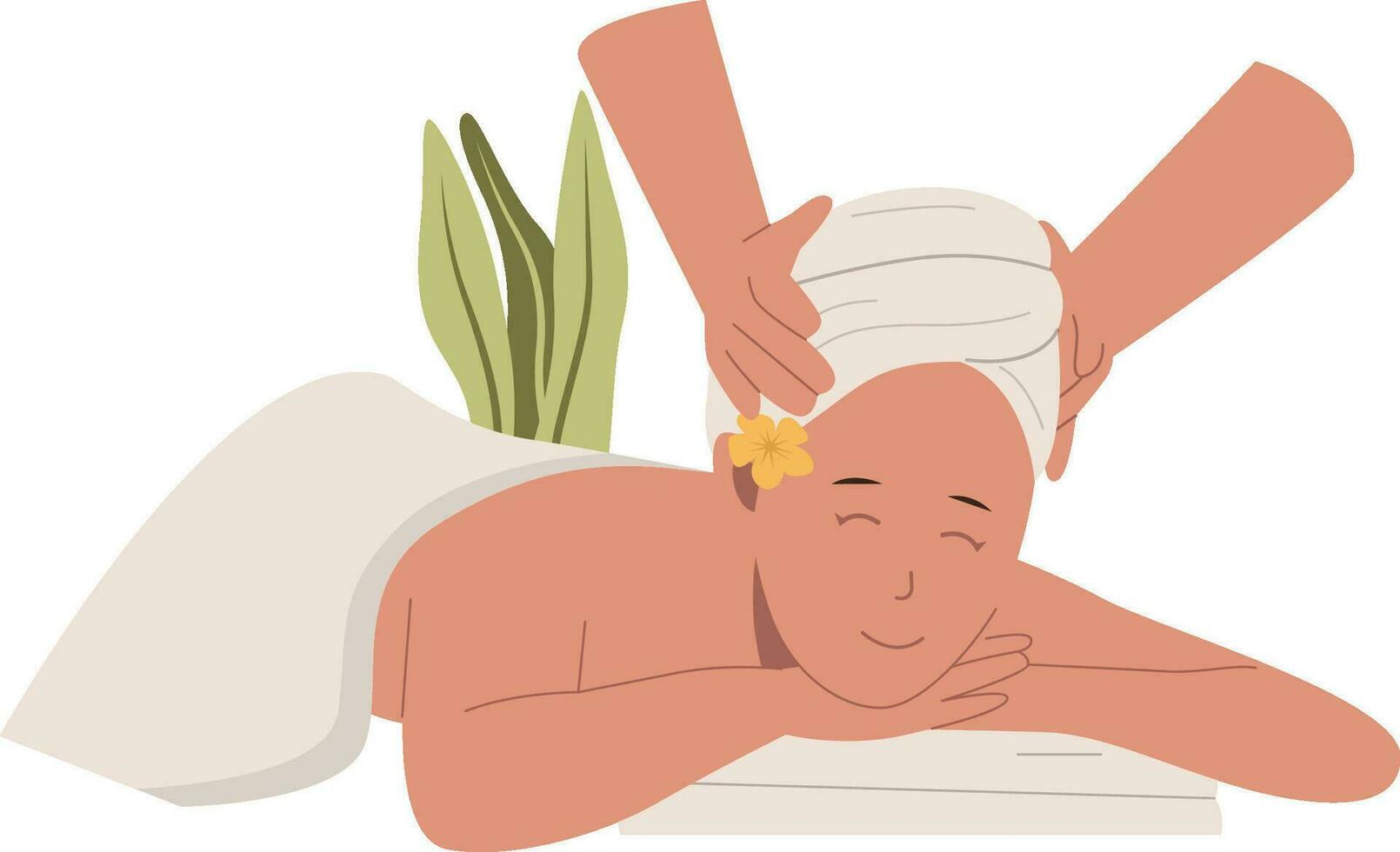 massage en lichaam spa illustratie concept vector